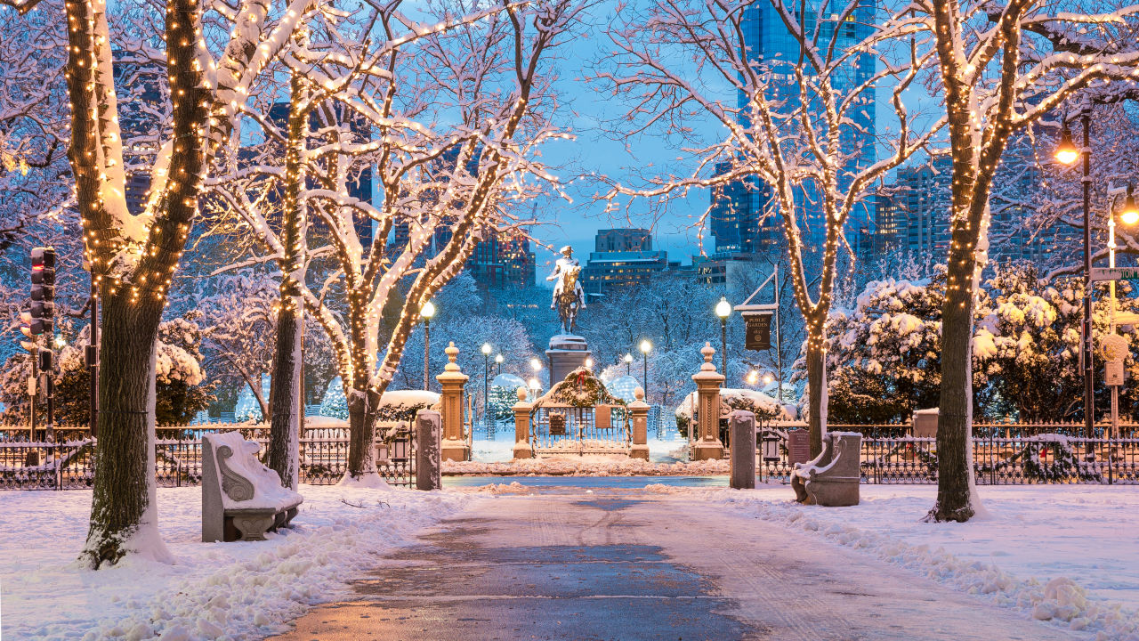 Snow-covered Boston Winter Scenes